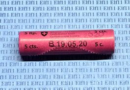 CHF___0.05 2020 Originalrolle mit 50 x 5 Rappen 2020