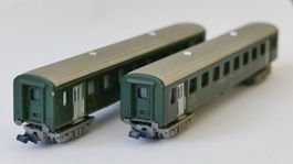 2 Personenwagen der SBB von Lima (Spur N)