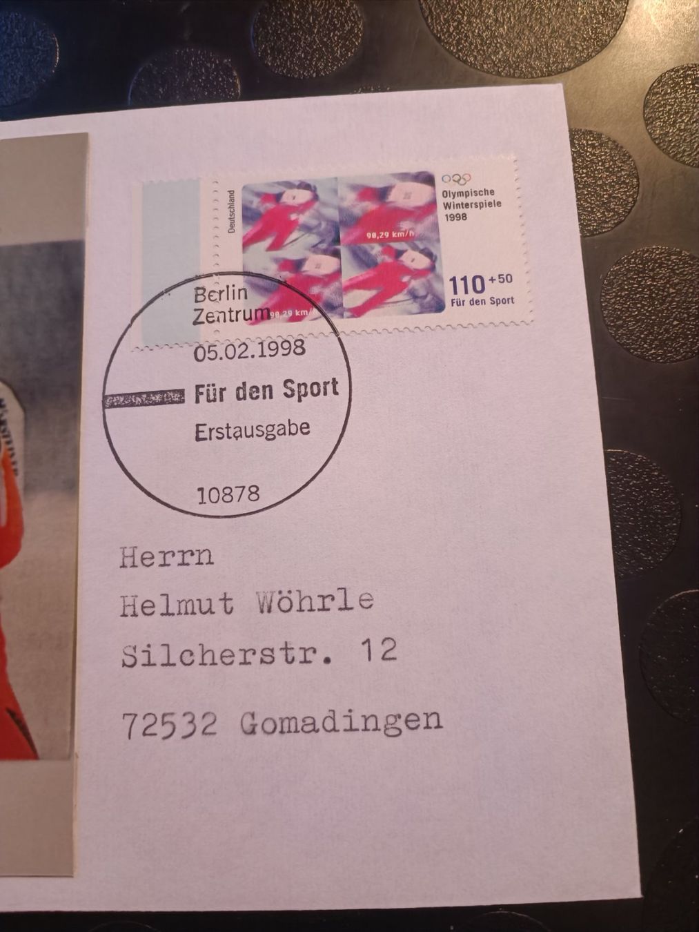 Autografi: Michael Wagner - handsignierte Karte mit Sonderstempel FDC – Usato da Menziken venduto da Artographs 1