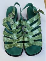 Arche Sandalen Sandaletten Leder Grösse 38 Krokoprint grün