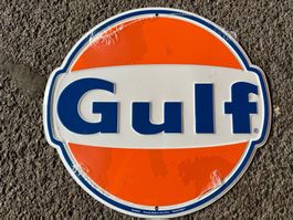 Gulf benzin Tankstelle öl werbung reklame