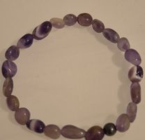 Amethyst Edelstein Armband, Lila Steine, Top Zustand