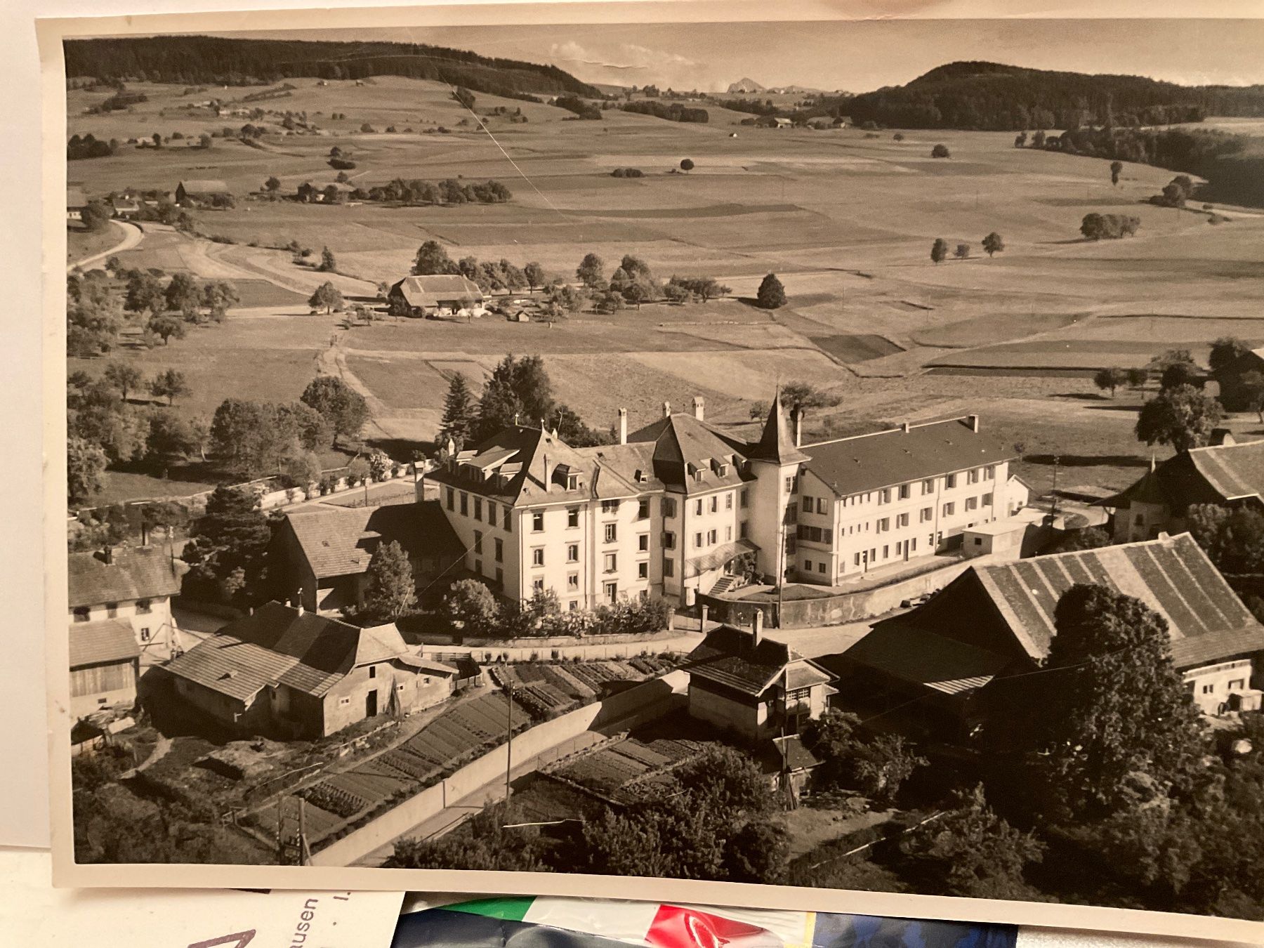 Cartoline postali: Luftaufnahme Orsonnes, 1948 – Usato da Tecknau venduto da bleilaus