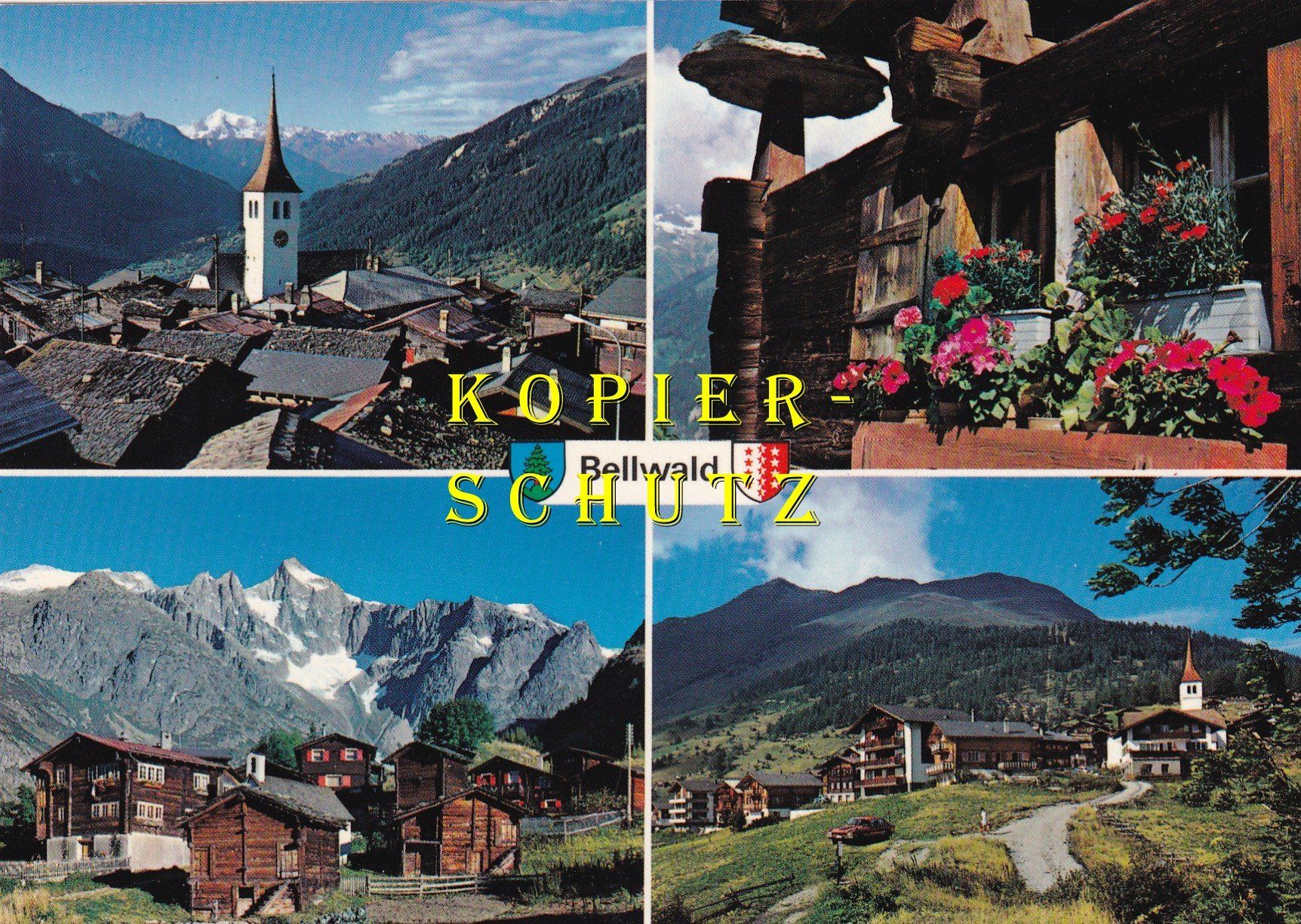 Cartoline postali: Bellwald (4 Ansichten) /ay – Usato da Hombrechtikon venduto da Rudolf07