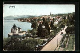 Horgen, Teilansicht mit Strassenpartie