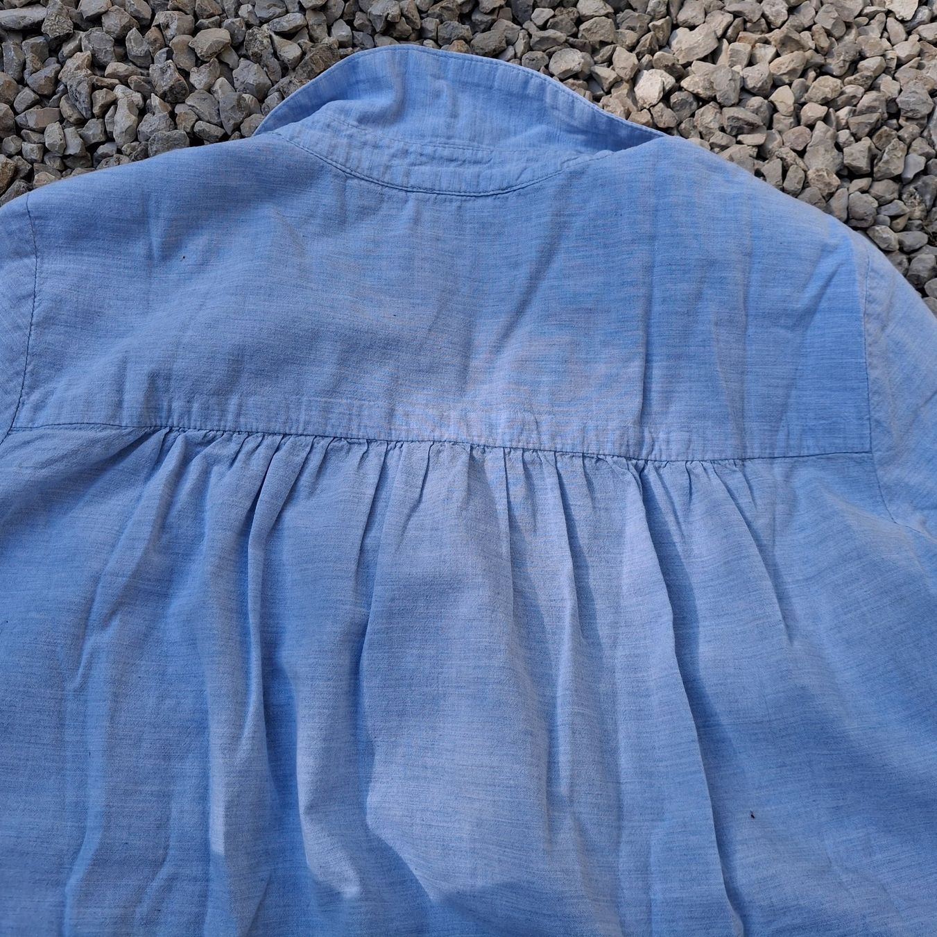 Camicette: Damenbluse hellblau Gr. M, 3/4 Arm Baumwolle – Usato da Büren an der Aare venduto da Regiso 3