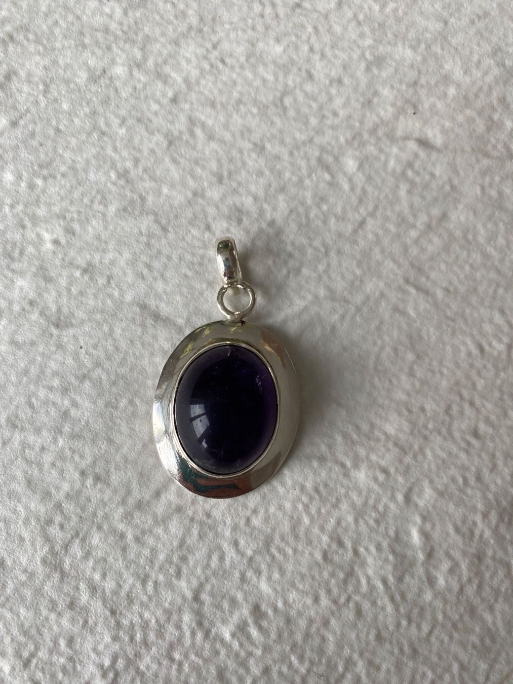 Ciondoli: Silberamulett gross mit Amethyst Stein – Usato da Killwangen venduto da Fefy 1