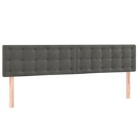 Têtes de lit Gris foncé 160x5x78/88 cm Velours