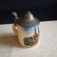 Versand möglich! Altes Bierkrüglein, Gruss aus Basel