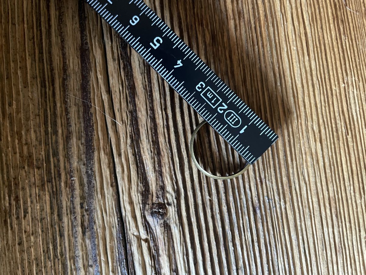 Ringe: Vintage Messing Ring schlicht massiv  ca. 6 cm – Gebraucht aus Heitenried von Steffundsasch 1