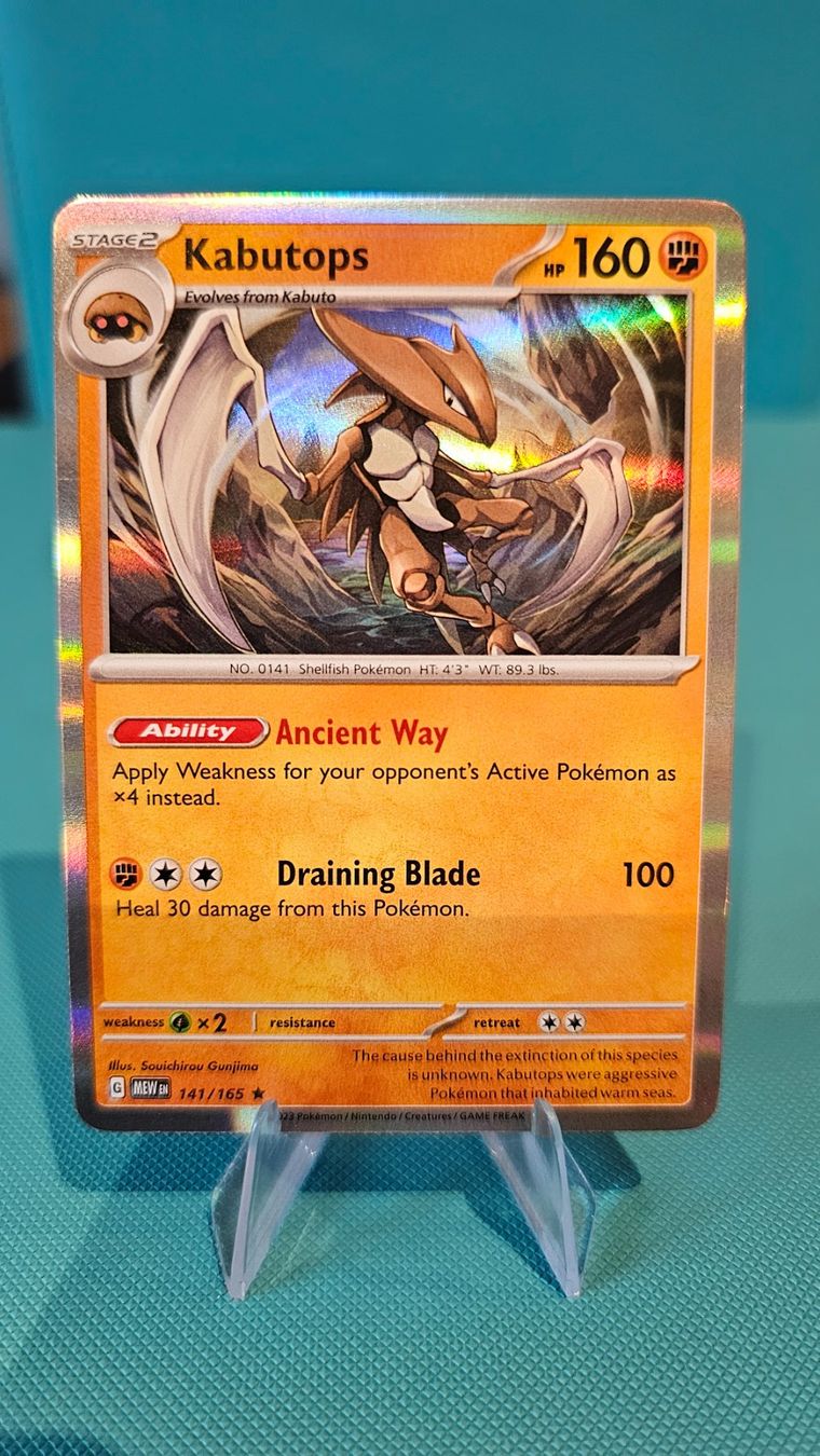 Pokémon Carte collezionabili: Kabutops MEW 141/165 EN – Usato da Rheineck venduto da Pinia03