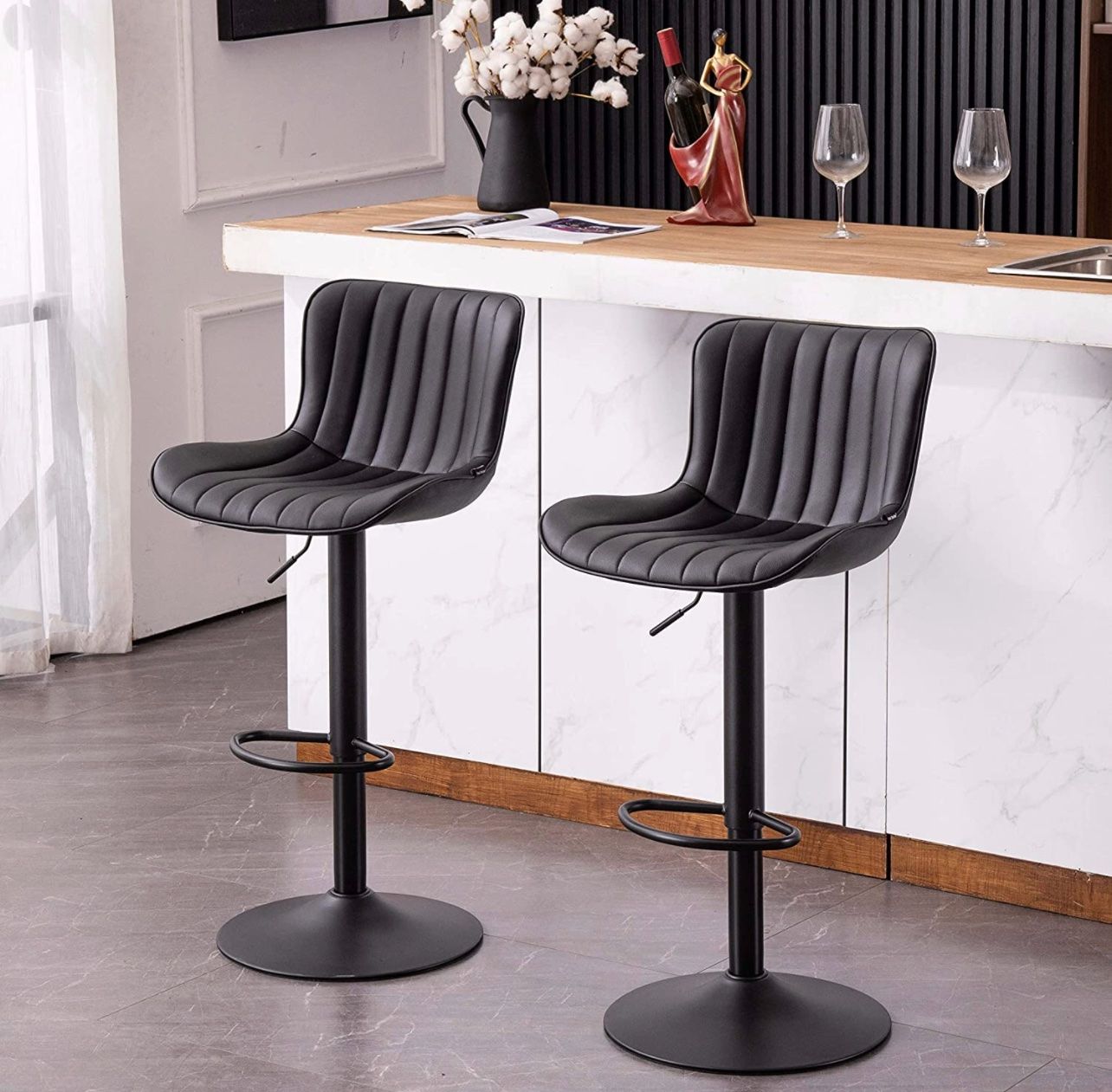 Sgabelli: + Kidol & Shellder Barhocker, PU Leder 2-er Set – Nuovo e nell'imballaggio originale da Amriswil venduto da JaJa-Express 3