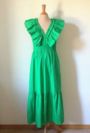 NEW Adrianna Papell Green Cotton Dress 36