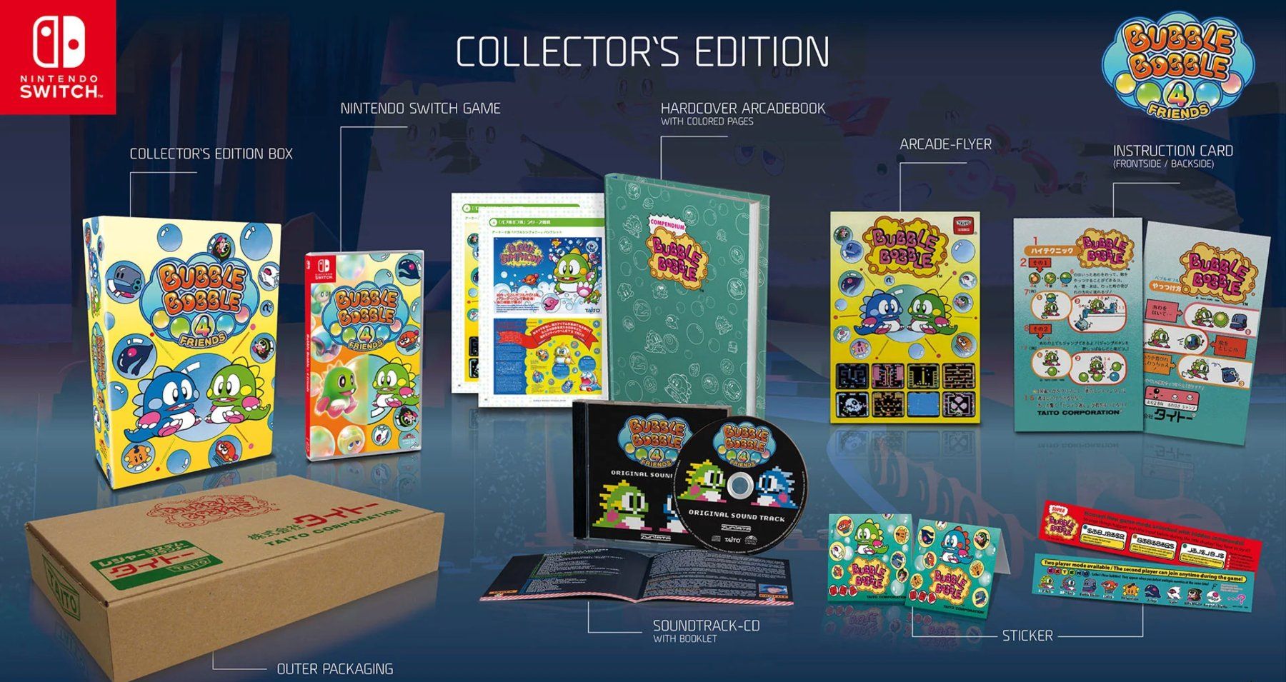 Nintendo Giochi: Switch: Bubble Bobble 4 Friends Collectors Edition  -SLG- – Nuovo e nell'imballaggio originale da Hildisrieden venduto da Frentz 2
