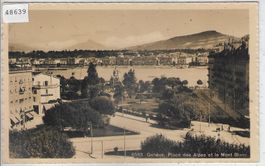 Geneve - Place des Alpes et le Mont Blanc