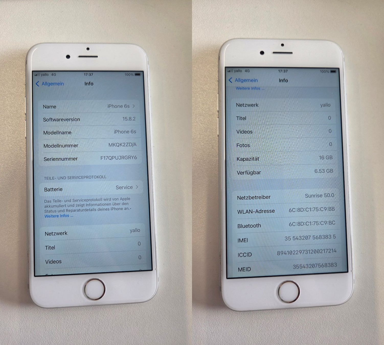 Apple Handys / Smartphones: Apple Iphone 6s / A1688 / 16 GB / iOS 15.8.2 / #170 – Gebraucht aus Adlikon b.Regensdf von ChriZ86 3