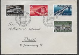 1947 FDC Eisenbahn BADEN-ZH Nr. 277-280 Ia Erhaltung ab 1.-