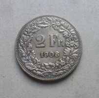 ++ 2.- Franken 1908, schöne Patina, gute Erhaltung