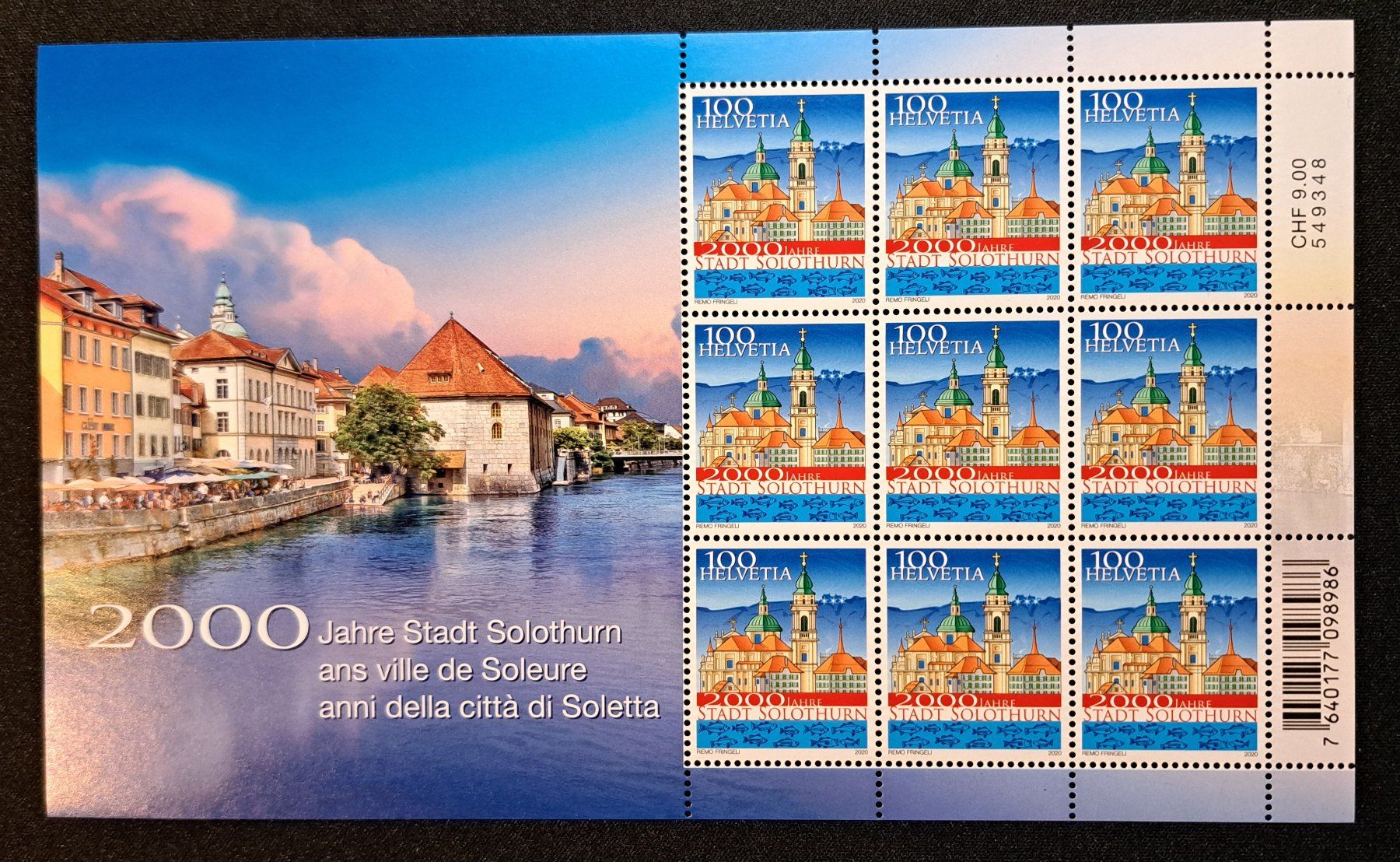 Tutti i francobolli: 2000 Jahre Solothurn SBK 1770 Bogen postfrisch – Usato da Unterägeri venduto da PhilatelieStudiger