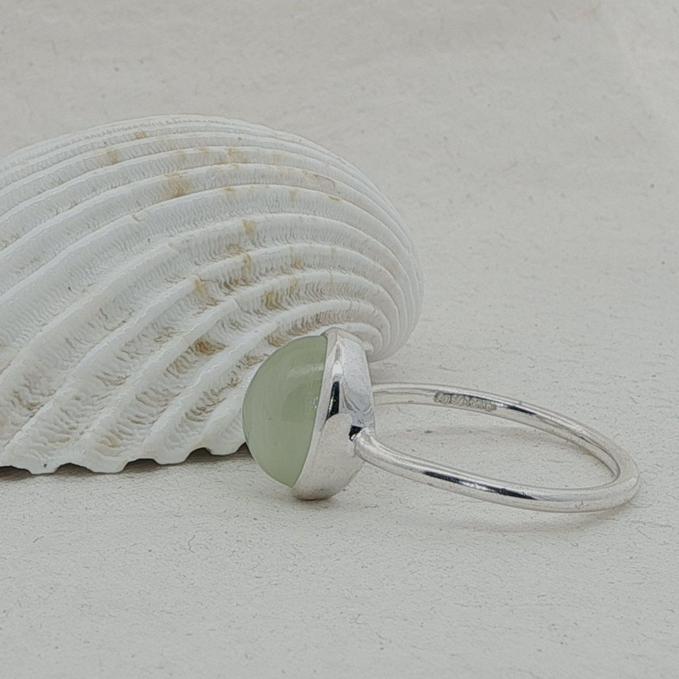 Olga Ribler Anelli: Unikate Silber Ring 925 mit Prehnit Grösse 59 – Nuovo (secondo la descrizione) da Luzern venduto da Schmuckoutlet 5