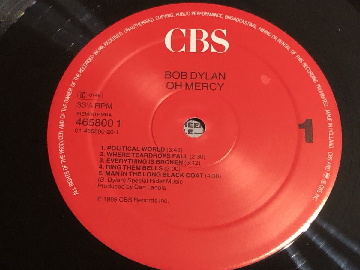 Schallplatten: Bob Dylan. 1989. OH MERCY – Gebraucht aus Faulensee von Mizuno06 4