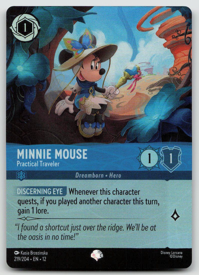 Disney Sammelbilder & Trading cards: Lorcana MINNIE MOUSE 219/204 EN-12 EPIC – Gebraucht aus Lugano von VlaseCard