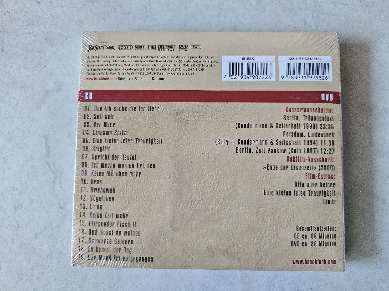 CD: Gundermann - Auswahl 1 Alle oder keiner / CD + DVD Fabrikneu – Nuovo e nell'imballaggio originale da Schneisingen venduto da backstore24 1