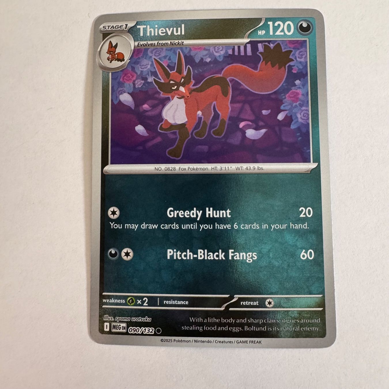 Pokémon Carte collezionabili: Pokémon MEG - Thievul - 90 / 132 - ENG – Nuovo (secondo la descrizione) da Staad SG venduto da miaCards