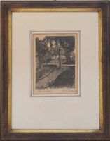HAUSDORF Georg 1888 - 1959 signiert Haus am Abhang um 1930
