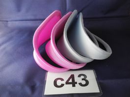 4 Stück C-String, hellbau/violett, Nr. c43