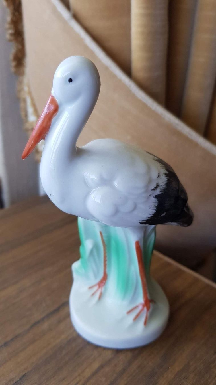 Statuette: Porzellanfigur Storch antik – Usato da Mörschwil venduto da wunderkiste44 4