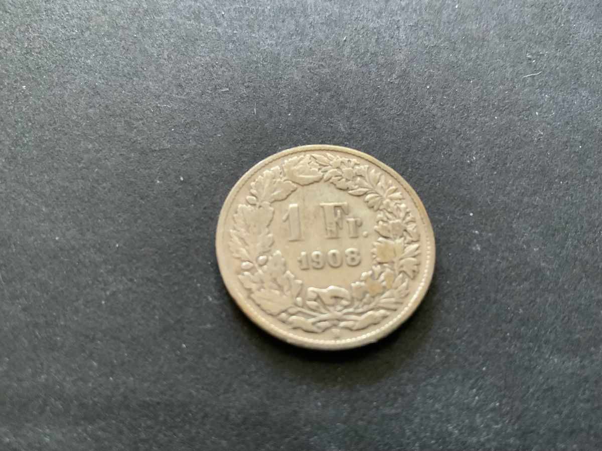 Alle Münzen: 1908 1FRÄNKLER SS+ – Gebraucht aus Beinwil am See von Ricri