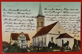 Steckborn 1907 - Kirche und Pfarrhaus