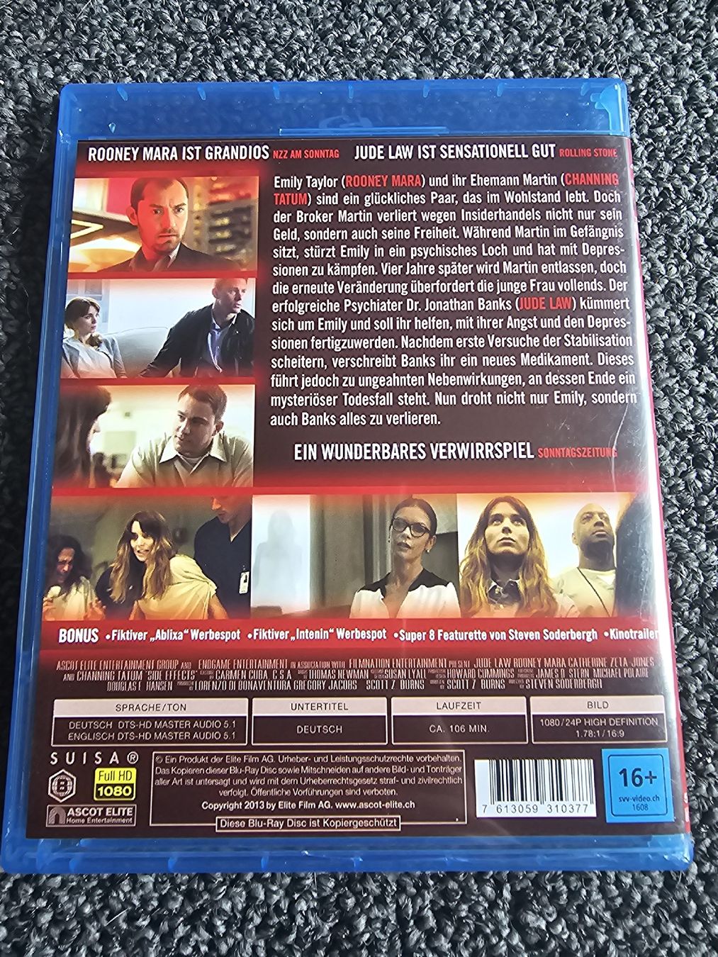 Tutti i DVDs: Blu-ray "Side Effects"  – Usato da Ruswil venduto da jan_bxl5 1