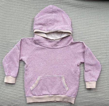Gr.92/98, Pullover/Hoodie mit Kapuze rosa, handmade