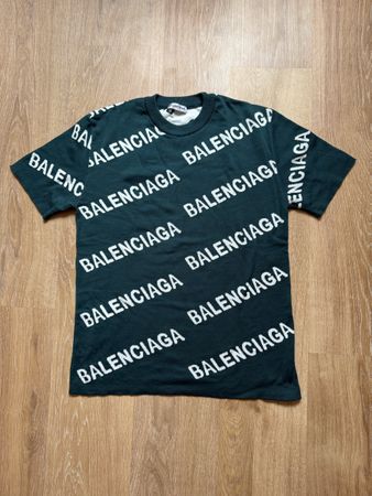 T-shirt maille vert/beige clair Balenciaga, t.M/38
