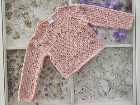 Zara Pullover rosa mit Schleifen