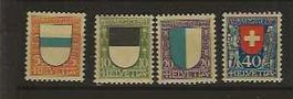 timbre Pro Juventute 1922 J21 - J24 SBK 50.--