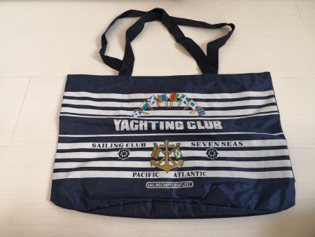 🤩YACHT CLUB STRAND-TASCHE BLAU MIT DRUCK