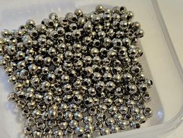 500x 2mm 304 Edelstahl Kugeln Quetsch zwischen Perlen Kette