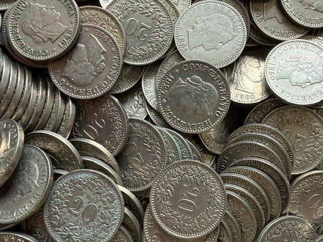 Tutti le monete: Rund 4kg 20 Räppler ab 1881 – Usato da Hinterkappelen venduto da Numismatik3032 2
