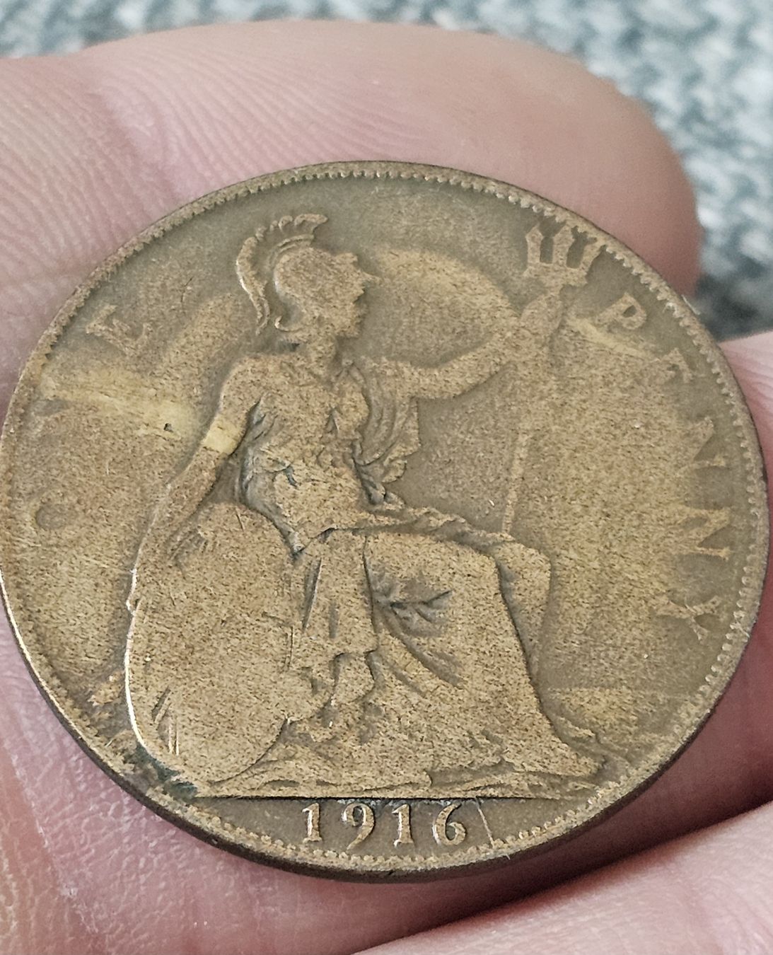 Tutti le monete: ONE PENNY 1916  GEORGES V – Usato da Genève venduto da Fresko01 1