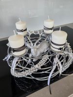 Moderner Adventskranz aus Metall