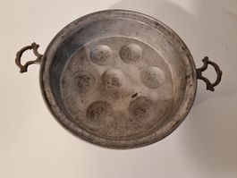 Antike Schneckenpfanne, Metall, Durchmesser 27cm