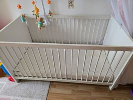 Babybett und Jugendbett weiss 140x70 cm