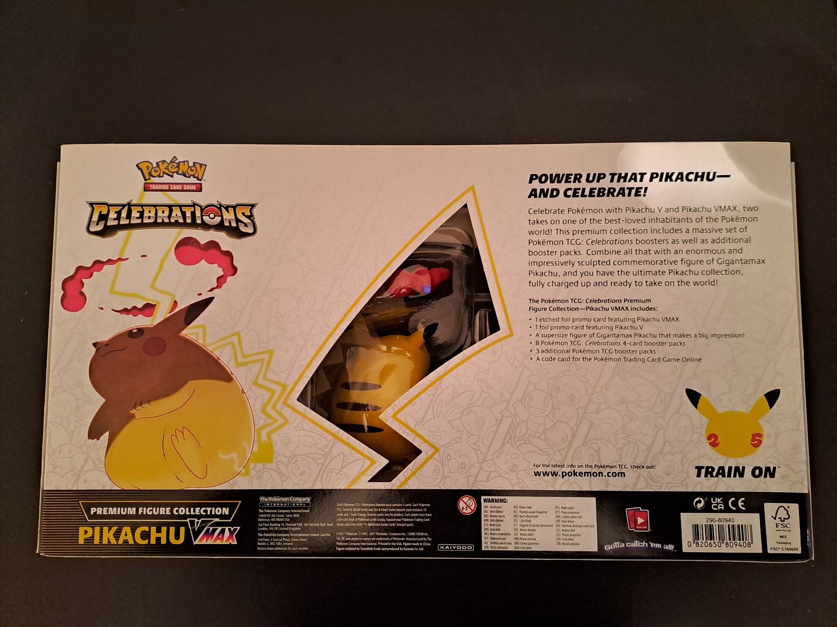 Pokémon Carte collezionabili: Celebrations Pikachu Vmax Premium Figure acollection – Nuovo (secondo la descrizione) da Basel venduto da mfe_86h9 1