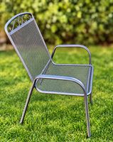 Gartenstuhl Metallgeflecht anthrazit guter Zustand