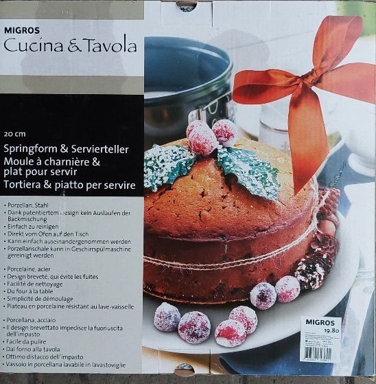 Migros Backformen: Springform Cucina&Tavola , mit Servierteller, 20 cm – Neu und originalverpackt aus Zufikon von brocki5621