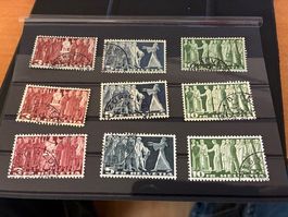 1938 - Symb. Darstellungen-Serie, Typ V, W + X - CHF 216.00