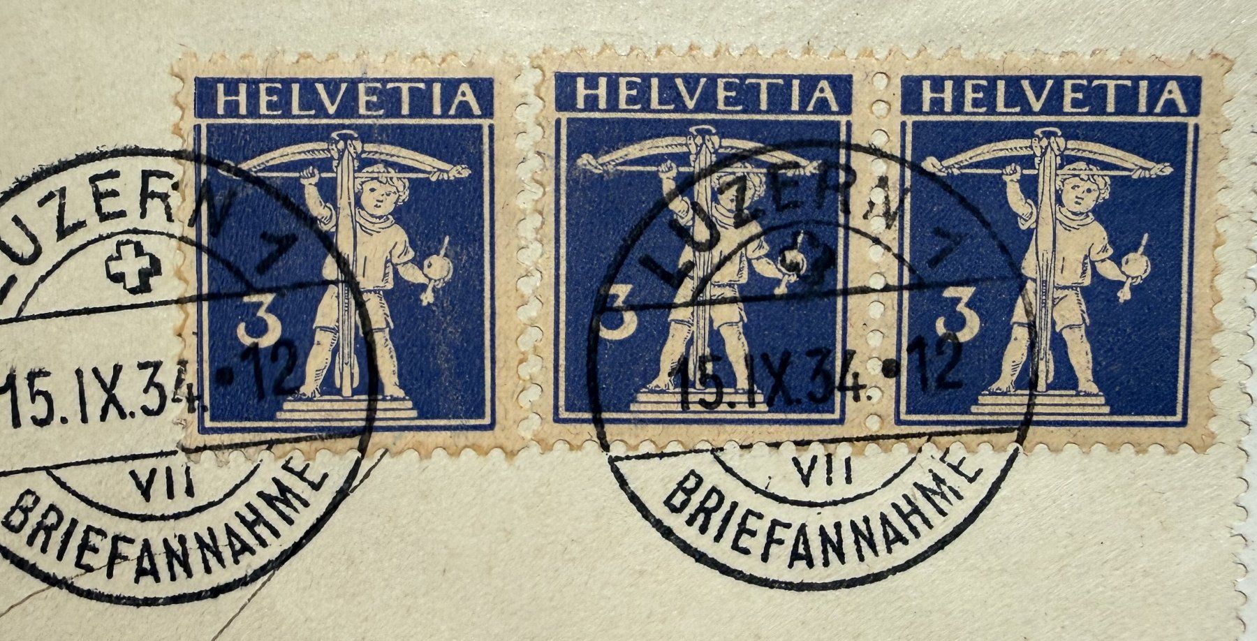 Tutti i francobolli: 182z + 194 Brief SBK 210.- – Usato da Steinhausen venduto da yukon26 1
